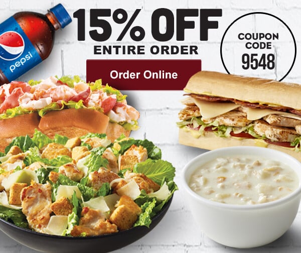 15% Off entire order. Not Valid on Gift Cards. Use coupon code 9548. Offer expires 5/19/2024.