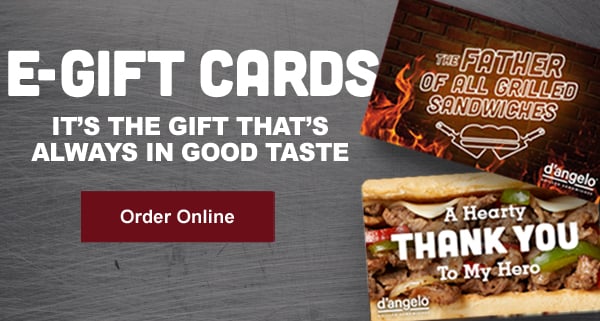 Give the gift of the grill. Send a gift card instantly, or on any date you choose! Select a design, and add your own personal message right on the card. Arrives via e-mail within minutes. Our egift cards can be redeemed in-restaurant or over the phone. They do not currently work with online ordering.we apologize for the inconvenience.